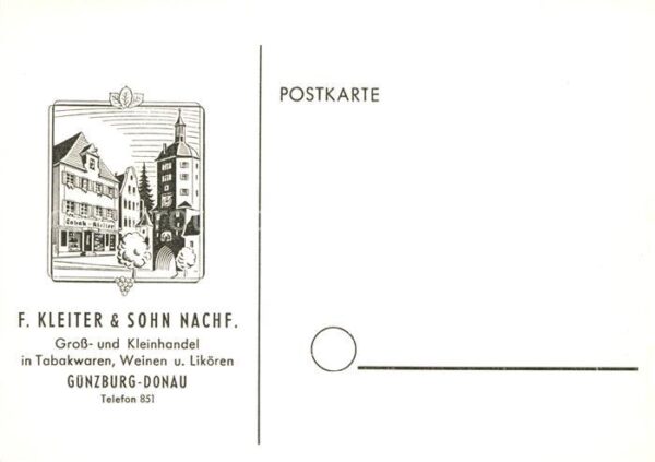 Guenzburg Tabakwaren Kleiner Innenstadt Turm Küns