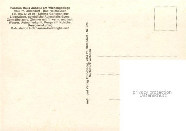 Bad Holzhausen Luebbecke Pension Haus Annelie am Wiehengebirge – Bild 2