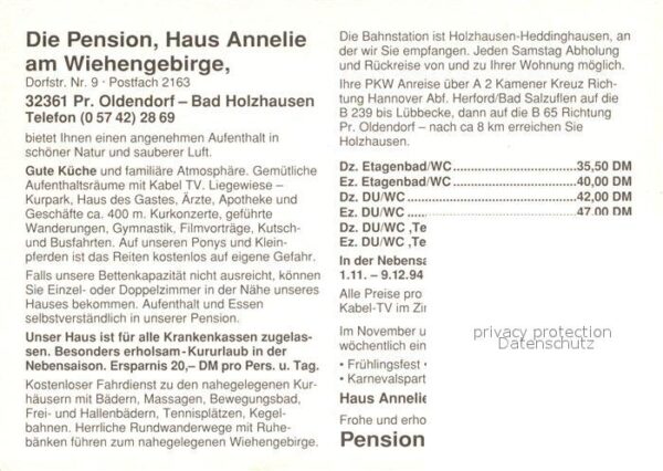 Bad Holzhausen Luebbecke Pension Haus Annelie Garten Teich – Bild 2