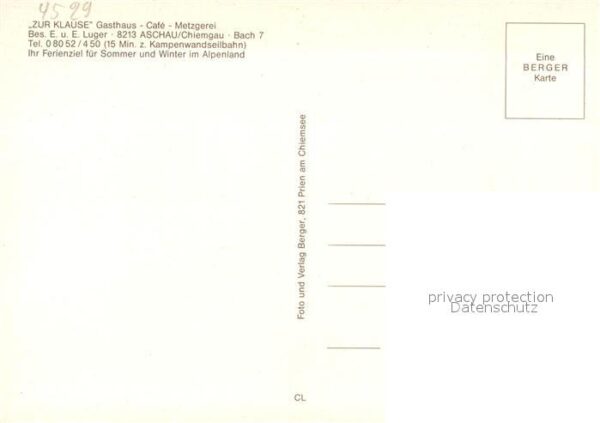 Aschau Chiemgau Zur Klause Gasthaus Cafe Metzgerei – Bild 2