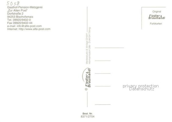 Bischofsmais Gasthof Pension Metzgerei Zur Alten Pos – Bild 2