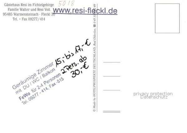 Fleckl Gästehaus Resi im Fichtelgebirge – Bild 2