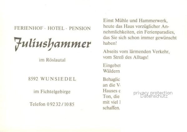 Wunsiedel Ferienhof Hotel Pension Juliushammer im – Bild 2