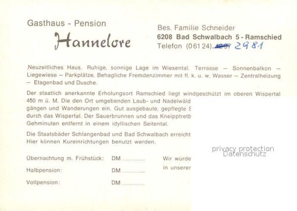 Ramschied Gasthaus Pension Hannelore – Bild 2