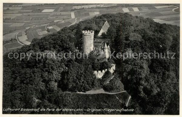 Biedenkopf Schloss Original Fliegeraufnahme
