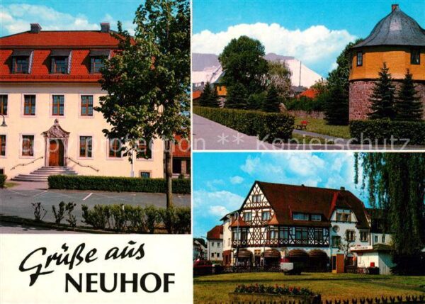 Neuhof Taunus Rathaus Schlosstürme mit Kaliberg Fachw