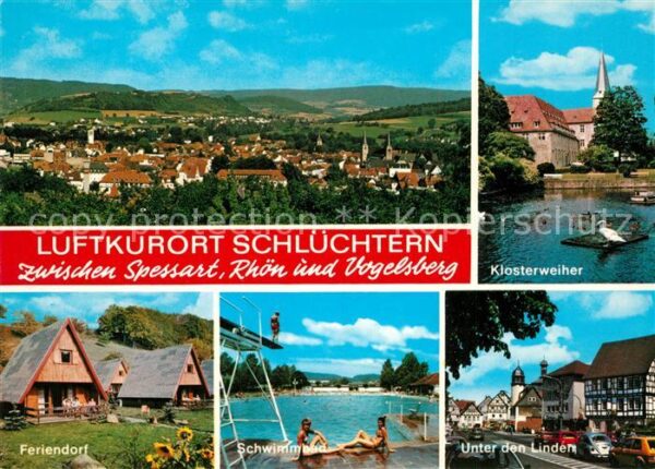 Schluechtern Panorama Luftkurort Klosterweiher Ferie