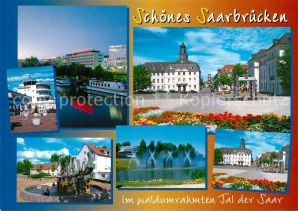 Saarbruecken Saar Ausflugsdampfer Brunnen Wasserspie