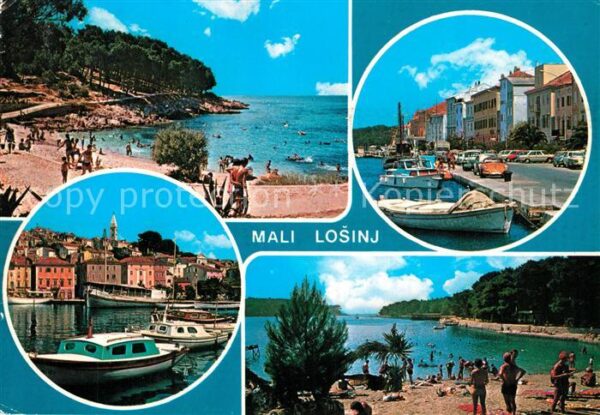 Mali Losinj Strand Bucht Hafen Uferstrasse