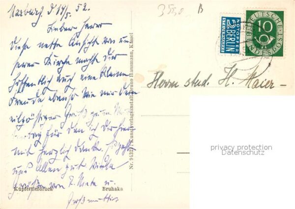 Marburg Lahn Partie am Mühlgraben Kirche – Bild 2