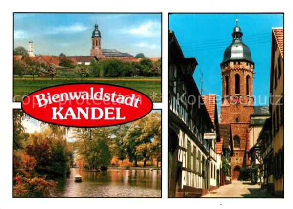 Kandel Pfalz Bienwaldstadt Kirche Schwanenteich Herb