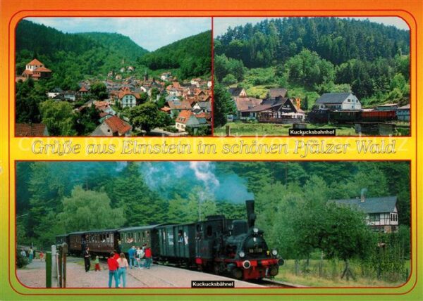 Elmstein Teilansicht Kuckucksbahnhof Dampflokomo