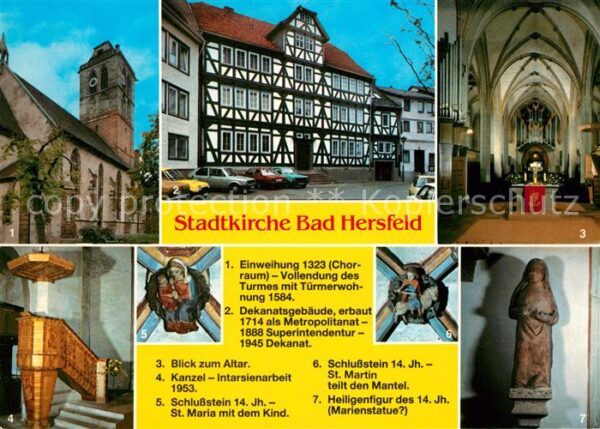 Bad Hersfeld Kirche Altar Kanzel Heiligenfigur Dekan