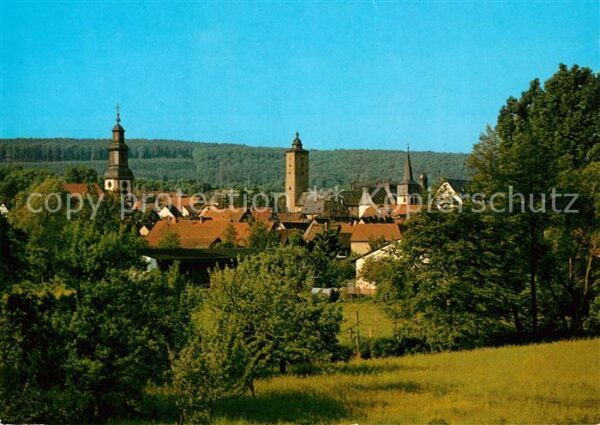 Steinau Strasse Ortsansicht mit Kirche Jugendparadies d