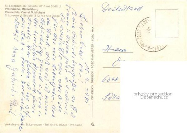 St Lorenzen Suedtirol Ortsansicht mit Pfarrkirche Michelsburg – Bild 2