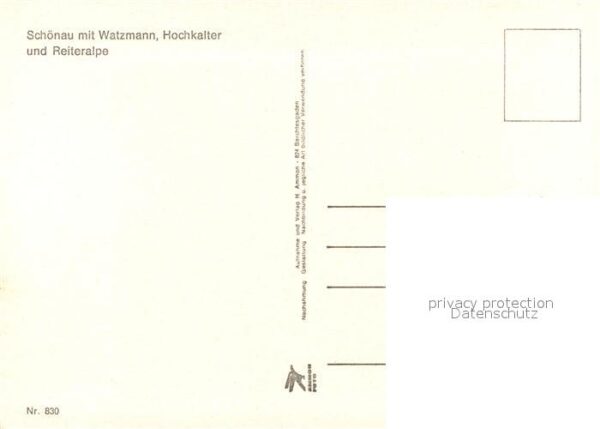 Schoenau Koenigssee Landschaftspanorama Watzmann Hochkalter – Bild 2