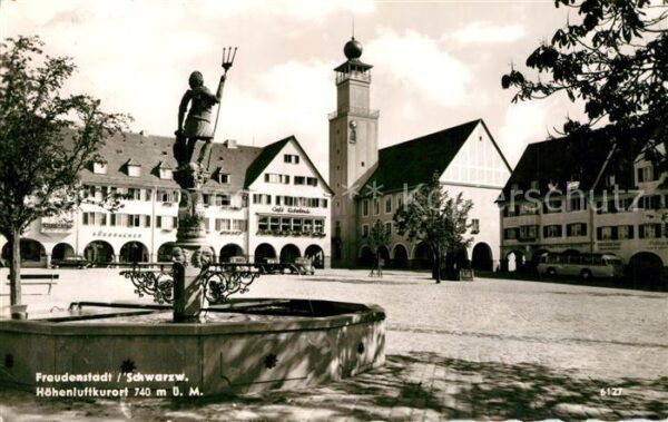 Freudenstadt Brunnen Rathaus Marktplatz