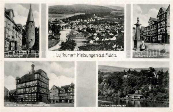 Melsungen Fulda Eulenturm Marktbrunnen Badeanstalt Rath