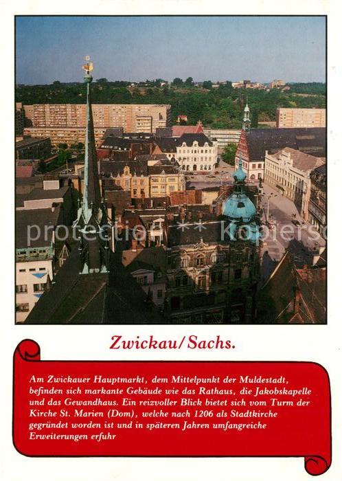 Zwickau Sachsen Hauptmarkt Rathaus Jakobskapelle Gewand
