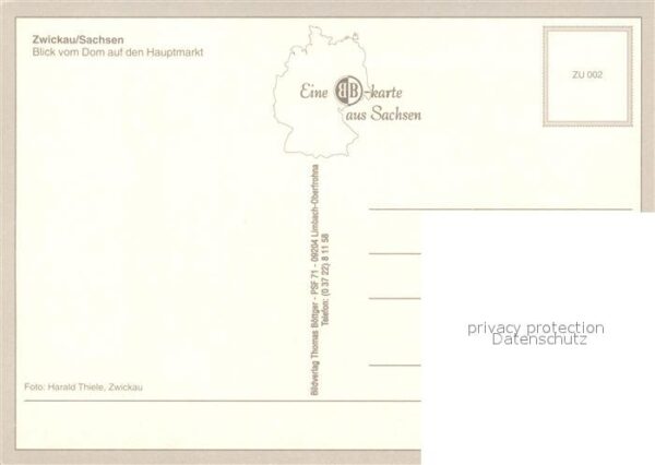 Zwickau Sachsen Hauptmarkt Rathaus Jakobskapelle Gewand – Bild 2