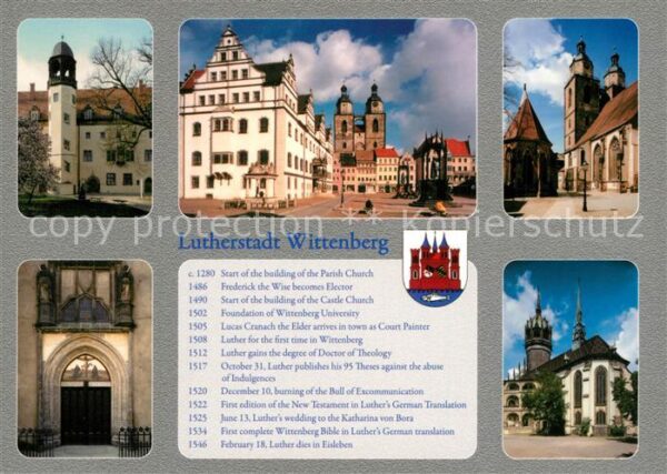 Wittenberg Lutherstadt Lutherhaus Marktplatz Stadtkirche Sankt