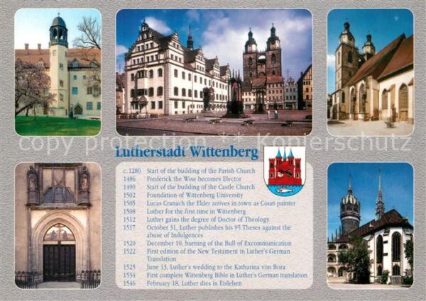 Wittenberg Lutherstadt Lutherhaus Marktplatz Schlosskirche San