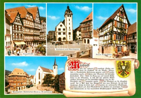 Mosbach Baden Hauptstraße Rathaus Marktplatz Haus Kic