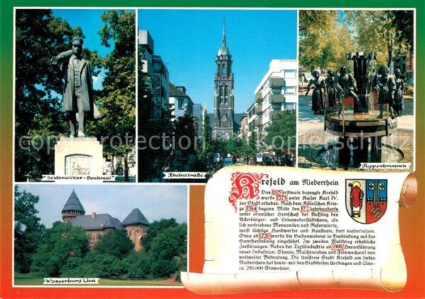 Krefeld Seidenweber Denkmal Wasserburg Linn Rip