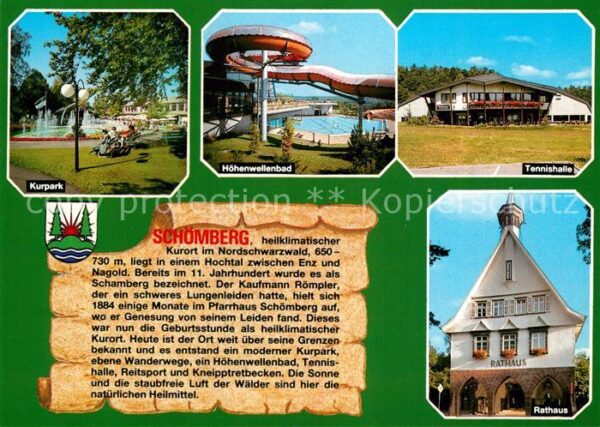 Schoemberg Schwarzwald Kurpark Höhenwellenbad Tennishalle Rath