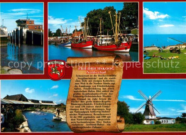 Friedrichskoog Nordseebad Hafen Mühle Chronik