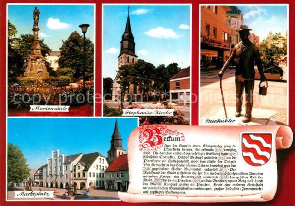 Beckum Westfalen Mariensäule Stephaniuskirche Steinkühle