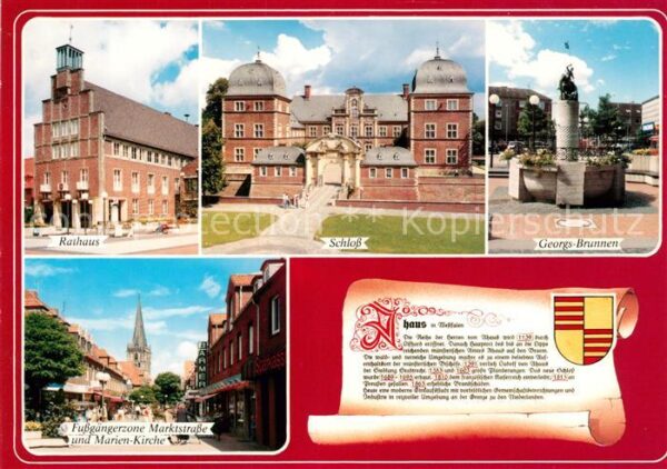 Ahaus Schloss Rathaus Marien Kirche Georgsbru