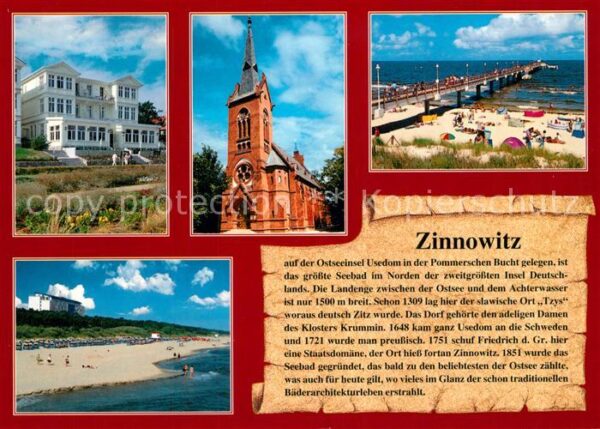 Zinnowitz Ostseebad Bäderarchitektur Vinetabrücke Badestran
