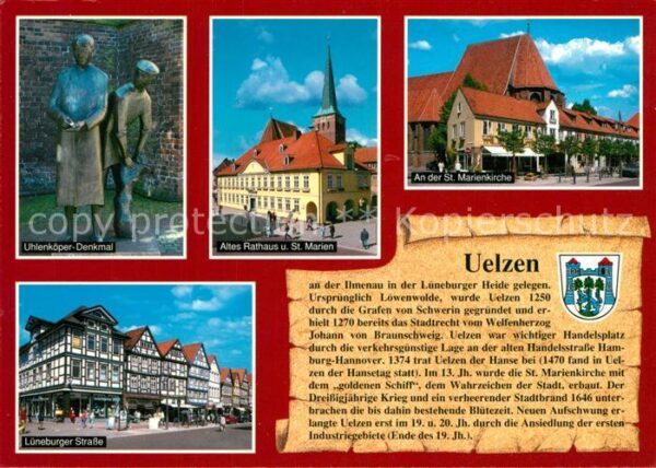 Uelzen Lueneburger Heide Rathaus Sankt Marienkirche Uhlenköper D