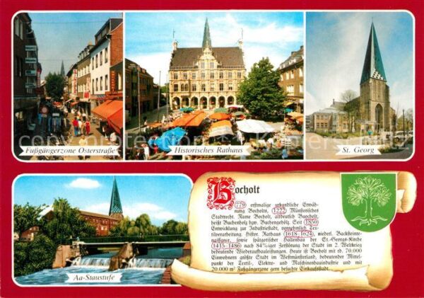 Bocholt Westfalen Rathaus Staustufe Osterstraße Sankt Geo