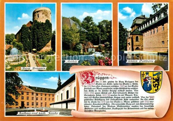 Brueggen Niederrhein Mühle Schloss Dillborn Rathaus