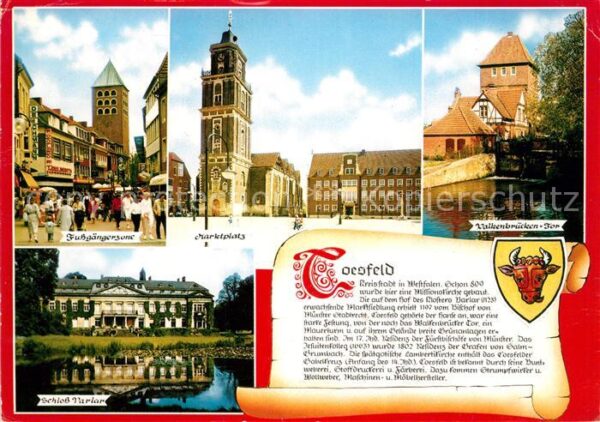 Coesfeld Marktplatz Schloss Varlar Fußgängerzone