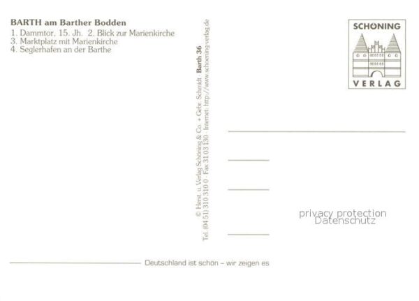 Barth Marktplatz Marienkirche Seglerhafen Dam – Bild 2