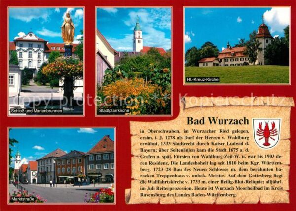 Wurzach Bad Hl Kreuz Kirche Marktstraße Schloss Kir