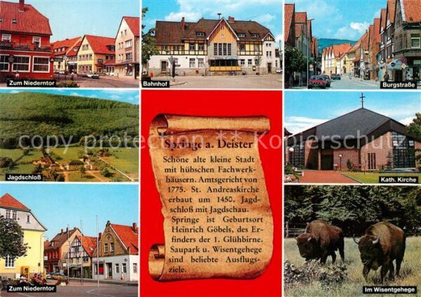Springe Deister Niederntor Bahnhof Burgstraße Jagdschlo