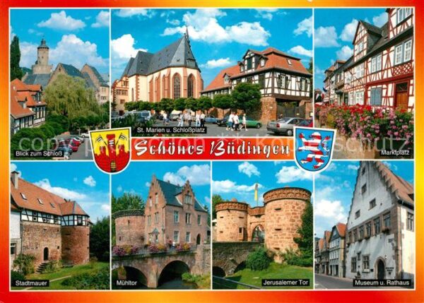 Buedingen Hessen Schloss Stadtmauer Mühltor Jerusalemer