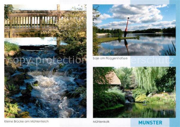 Munster Oertze Kl Brücke am Mühlenteich Boje am Flügge