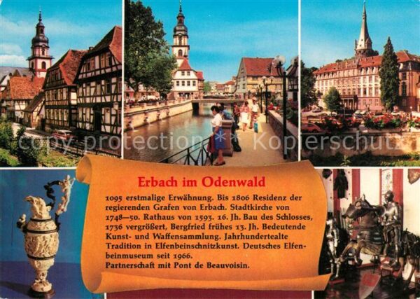 Erbach Odenwald Fachwerkhaus Kanal Schloss Elfenbeinsch