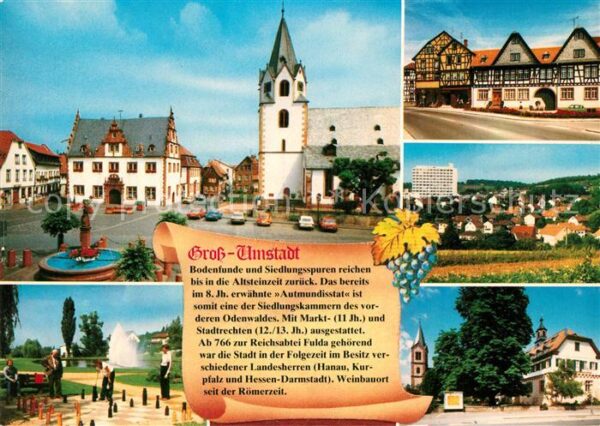 Gross-Umstadt Marktplatz Kirche Fachwerkhäuser Stadtb