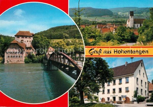 Hohentengen Hochrhein Rheinbrücke Kirche Rathaus