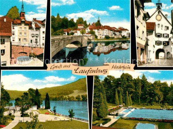 Laufenburg Baden Brunnen Rheinbrücke Stadttor Rheinparti