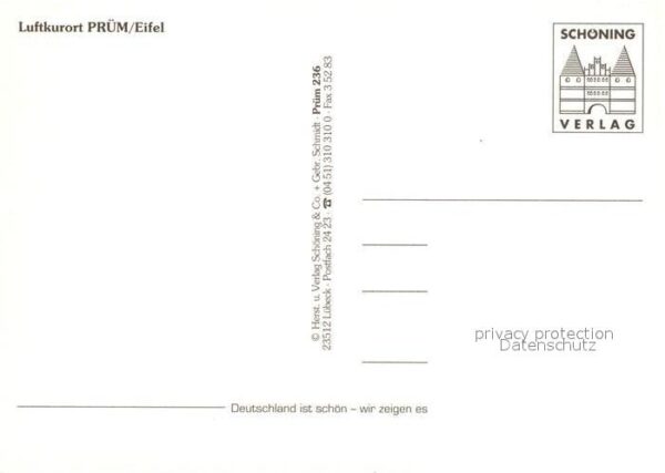 Pruem Eifel Kirche Rathaus Brunnen Schloss – Bild 2