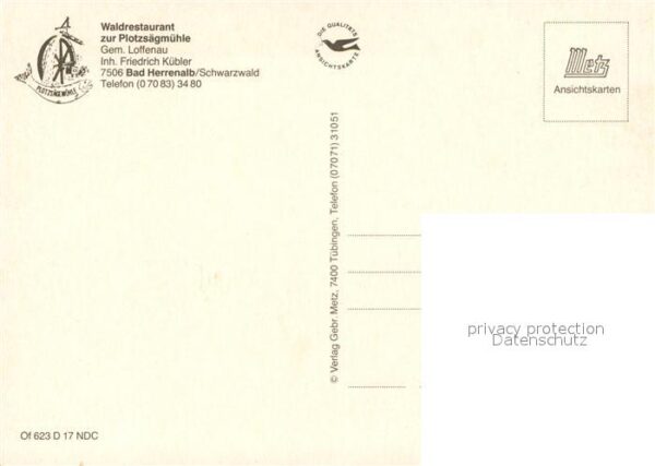 Bad Herrenalb Waldrestaurant zur Plotzsägmühle Mühlra – Bild 2