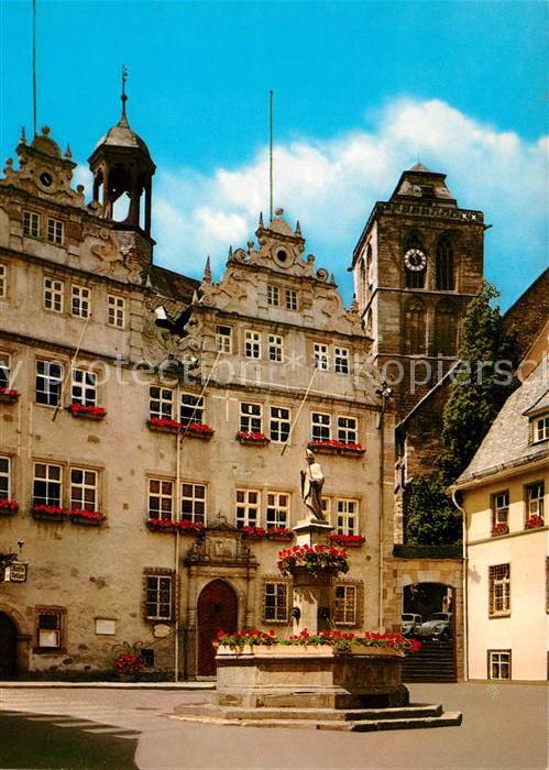 Bad Hersfeld Brunnen mit Rathaus