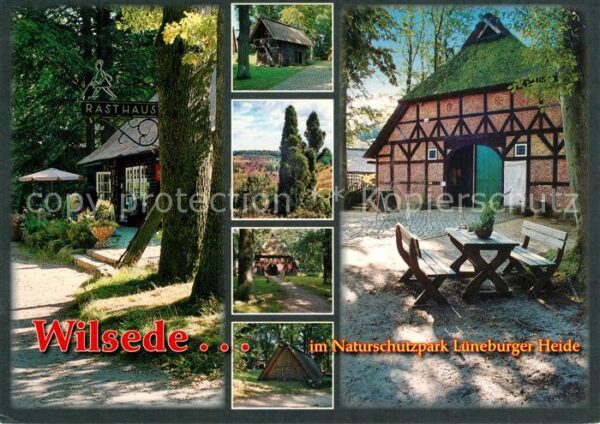 Wilsede Lueneburger Heide Rasthaus Teilansichten Naturschutzpark